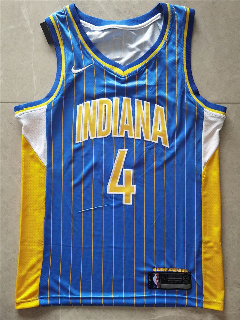 Men Indiana Pacers #4 Oladipo Blue 2021 Game Nike NBA Jerseys-0